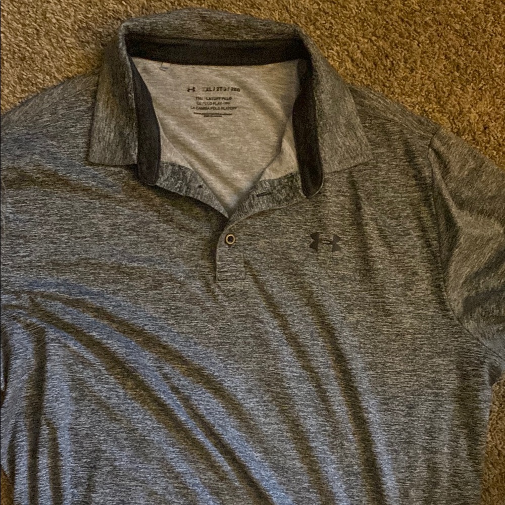 Under Armour Men's Gray Polo Shirt